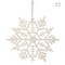 Set of 24: Lifelike White Snowflake Ornaments | 4.25" Wide | Miniature Snowflakes | Hanging Christmas Ornaments | Winter Decor | Home & Office Decor